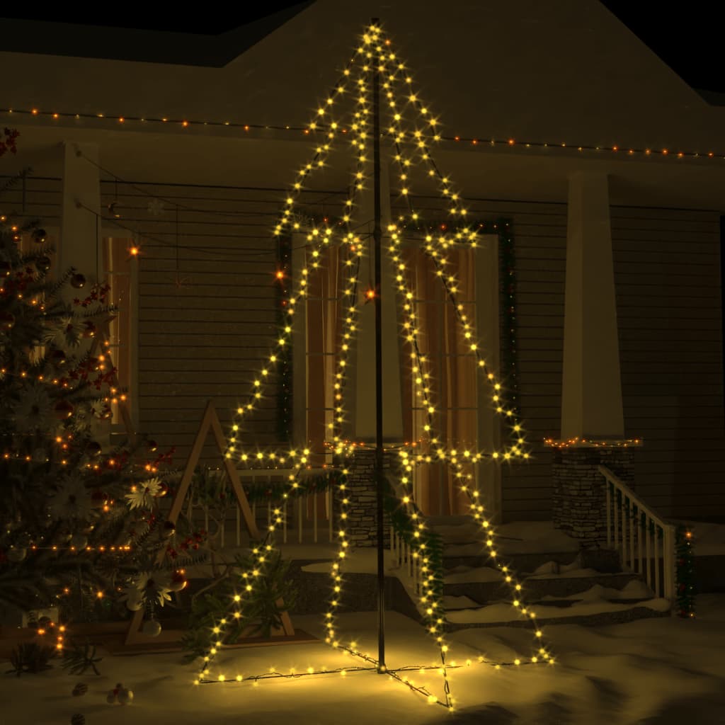 Albero di Natale a Cono 300 LED per Interni Esterni 120x220 cm - homemem39