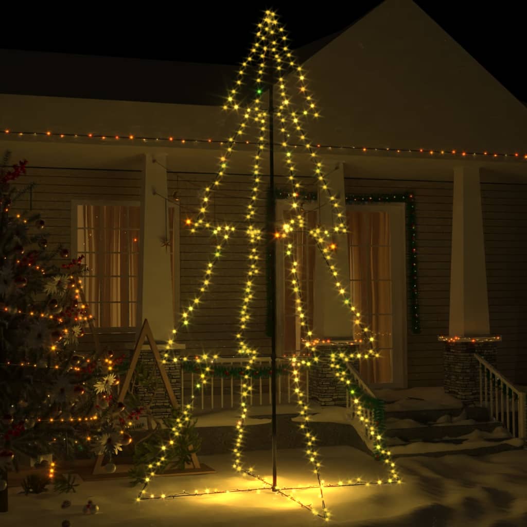 Albero di Natale a Cono 360 LED per Interni Esterni 143x250 cm - homemem39