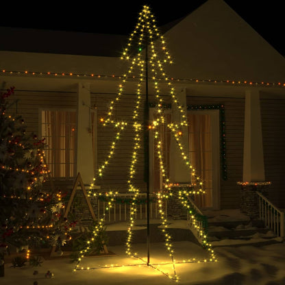 Albero di Natale a Cono 360 LED per Interni Esterni 143x250 cm - homemem39