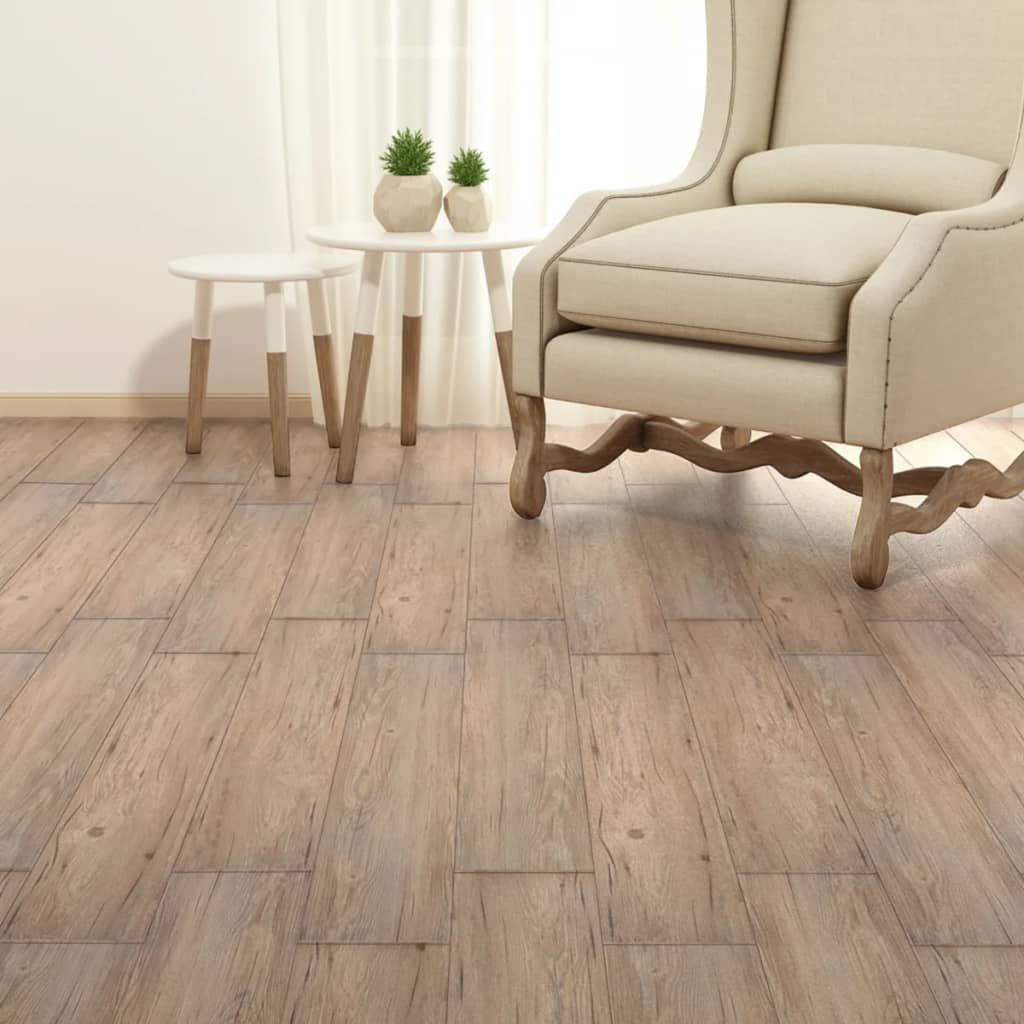 Listoni Pavimento Autoadesivi PVC 5,21m² 2mm Marrone Rovere - homemem39