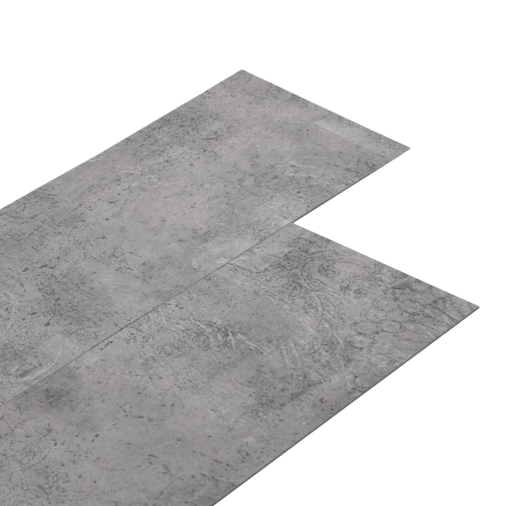 Listoni Pavimento Autoadesivi PVC 5,21m² 2mm Marrone Cemento - homemem39