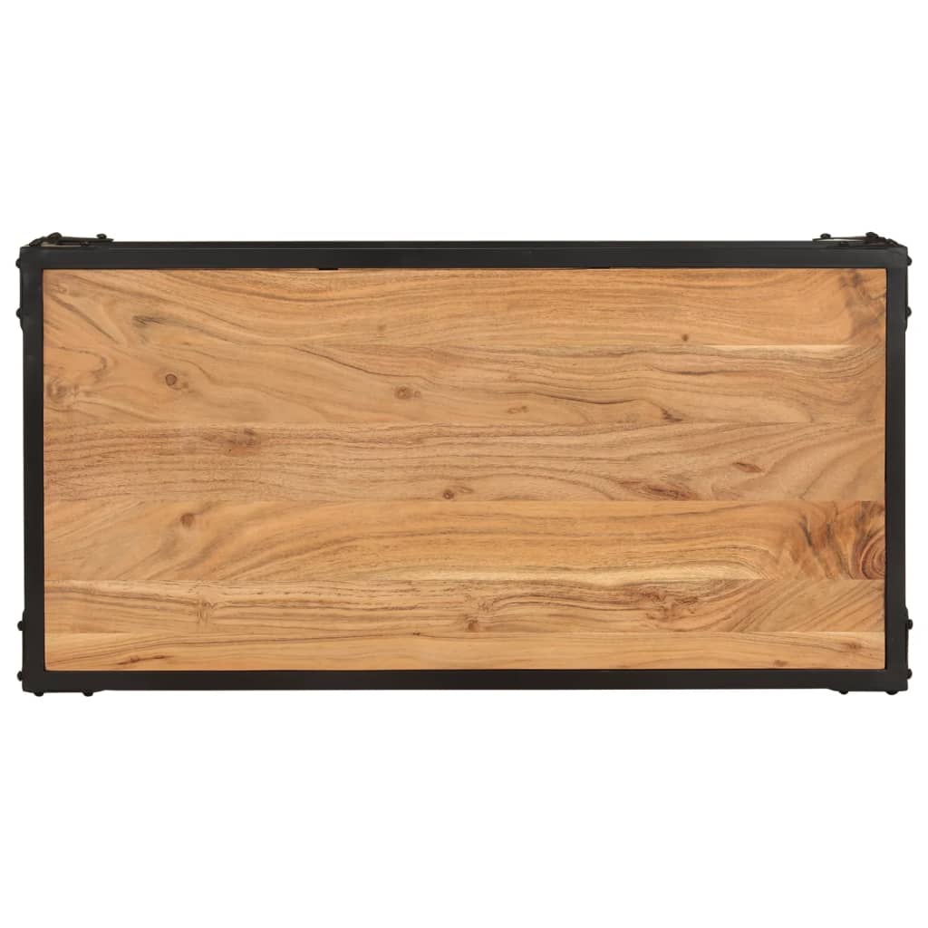 Tavolino da Salotto 90x45x35 cm in Legno Massello di Acacia - homemem39