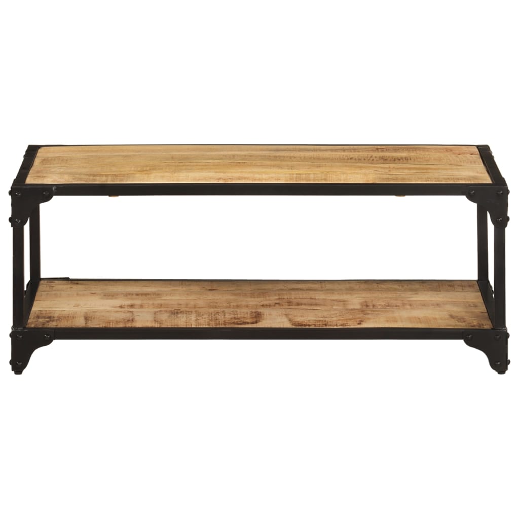 Tavolino da Salotto 90x45x35 cm in Legno di Mango Grezzo - homemem39