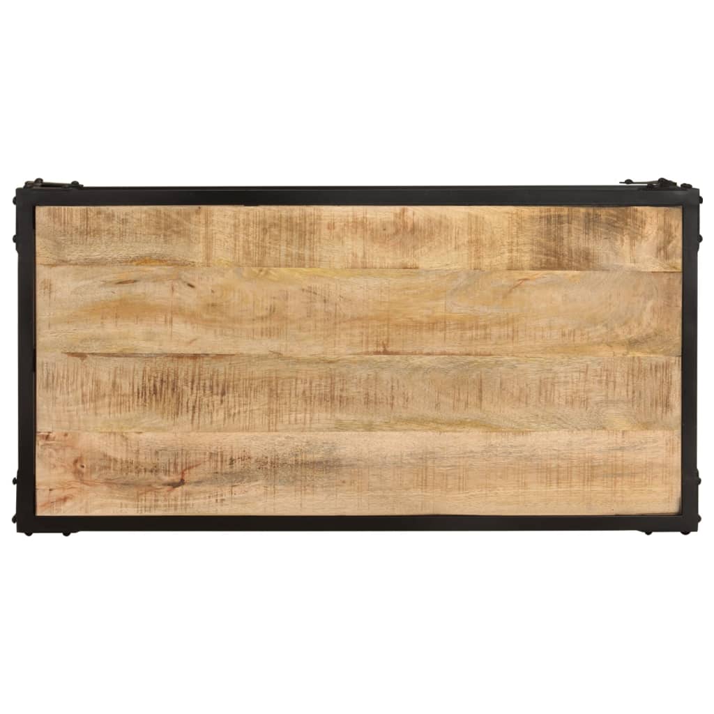 Tavolino da Salotto 90x45x35 cm in Legno di Mango Grezzo - homemem39