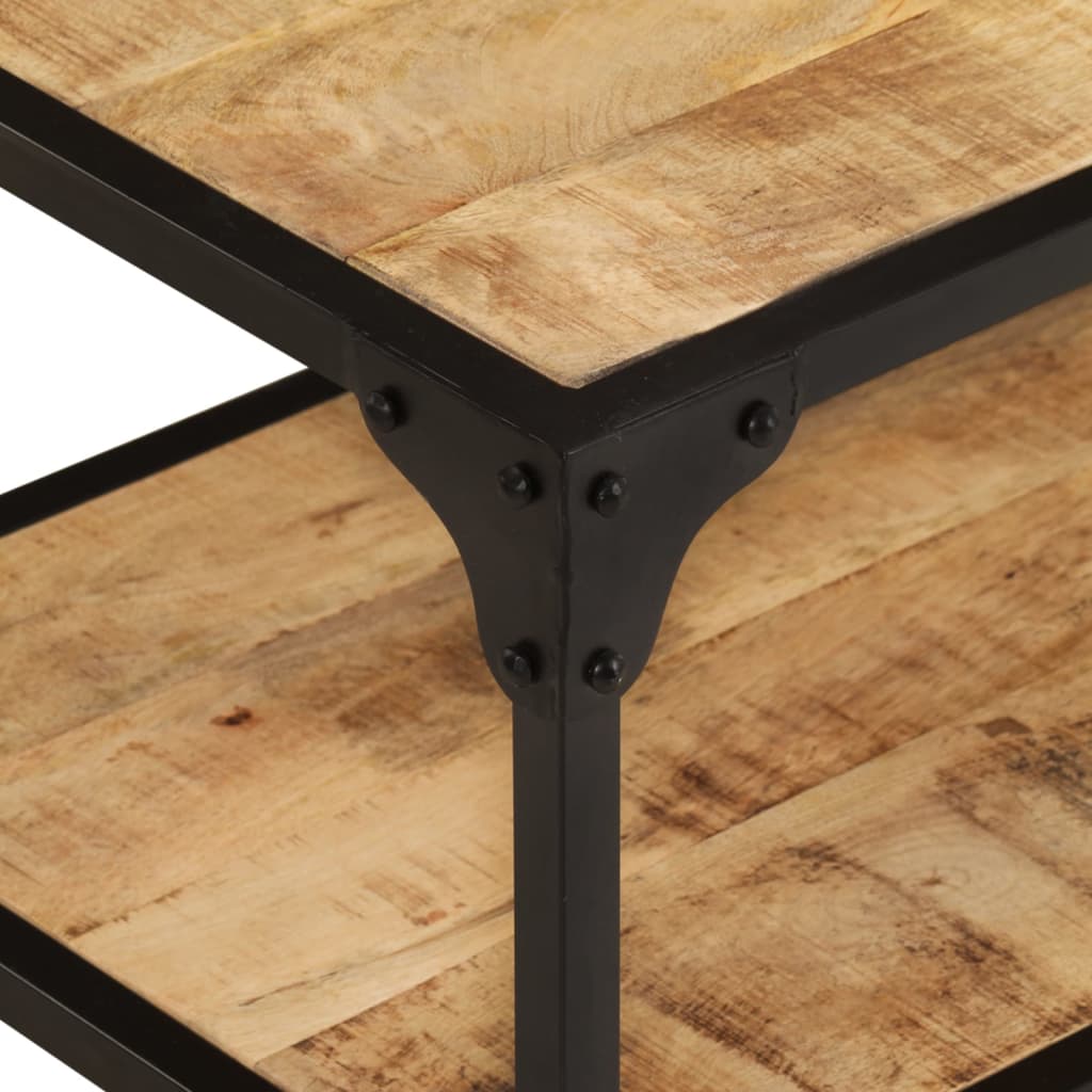 Tavolino da Salotto 90x45x35 cm in Legno di Mango Grezzo - homemem39
