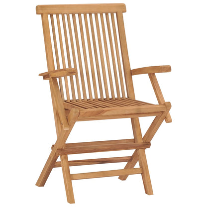 Sedie da Giardino e Cuscini Bianco Crema 8 pz Massello di Teak - homemem39