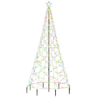 Albero di Natale con Palo in Metallo 500 LED Multicolore 3 m - homemem39