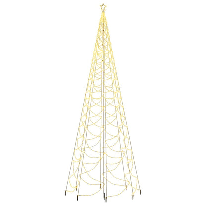 Albero di Natale con Palo in Metallo 1400 LED Bianco Caldo 5 m - homemem39