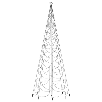 Albero di Natale con Palo in Metallo 1400 LED Bianco Caldo 5 m - homemem39