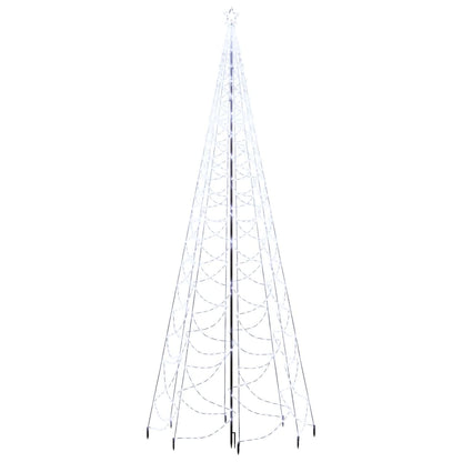 Albero di Natale con Palo in Metallo 1400 LED Bianco Freddo 5 m - homemem39