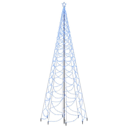 Albero di Natale con Palo in Metallo 1400 LED Blu 5 m - homemem39