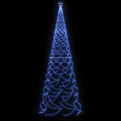 Albero di Natale con Palo in Metallo 1400 LED Blu 5 m - homemem39