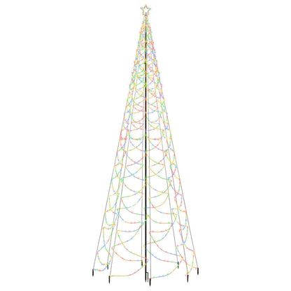 Albero di Natale con Palo in Metallo 1400 LED Multicolore 5 m - homemem39