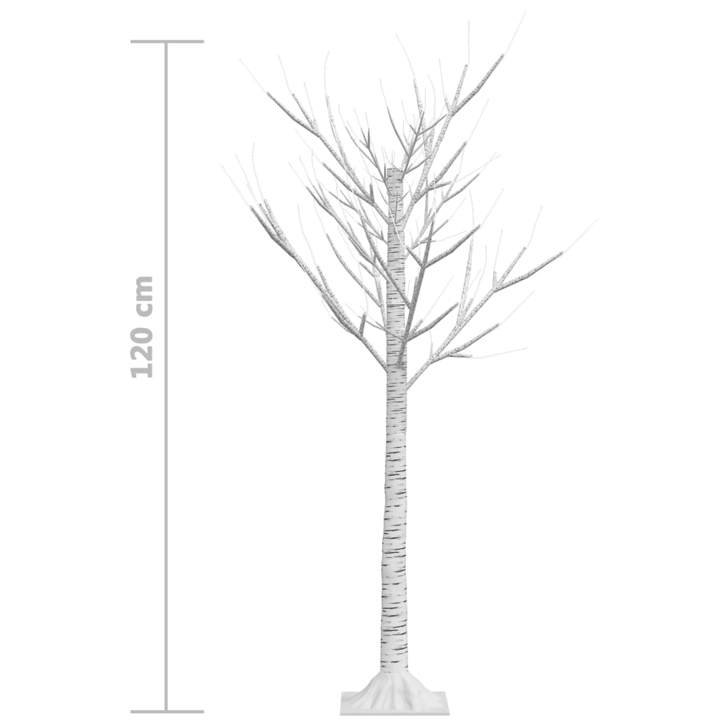 Albero Natale 120 LED 1,2m Salice Bianco Caldo Interno Esterno - homemem39