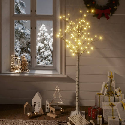 Albero Natale 140 LED 1,5m Salice Bianco Caldo Interno Esterno - homemem39