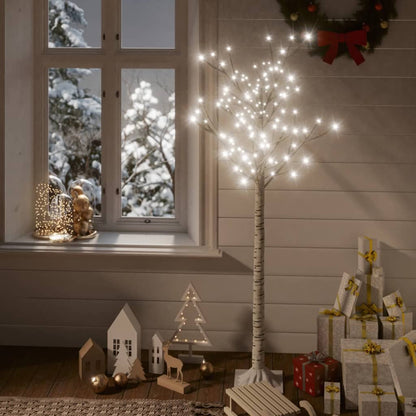 Albero Natale 140 LED 1,5m Salice Bianco Freddo Interno Esterno - homemem39