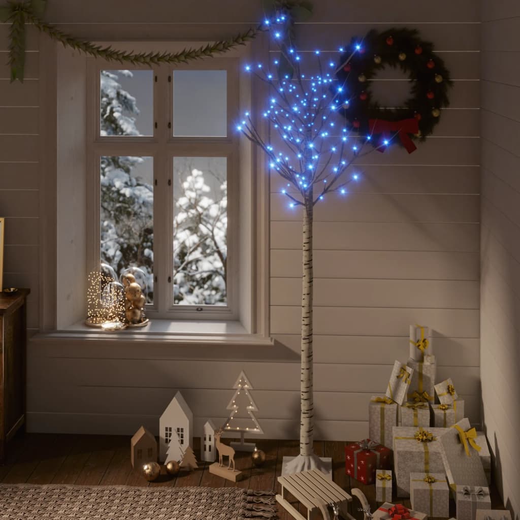 Albero Natale 180 LED 1,8m Salice Blu Interno Esterno - homemem39