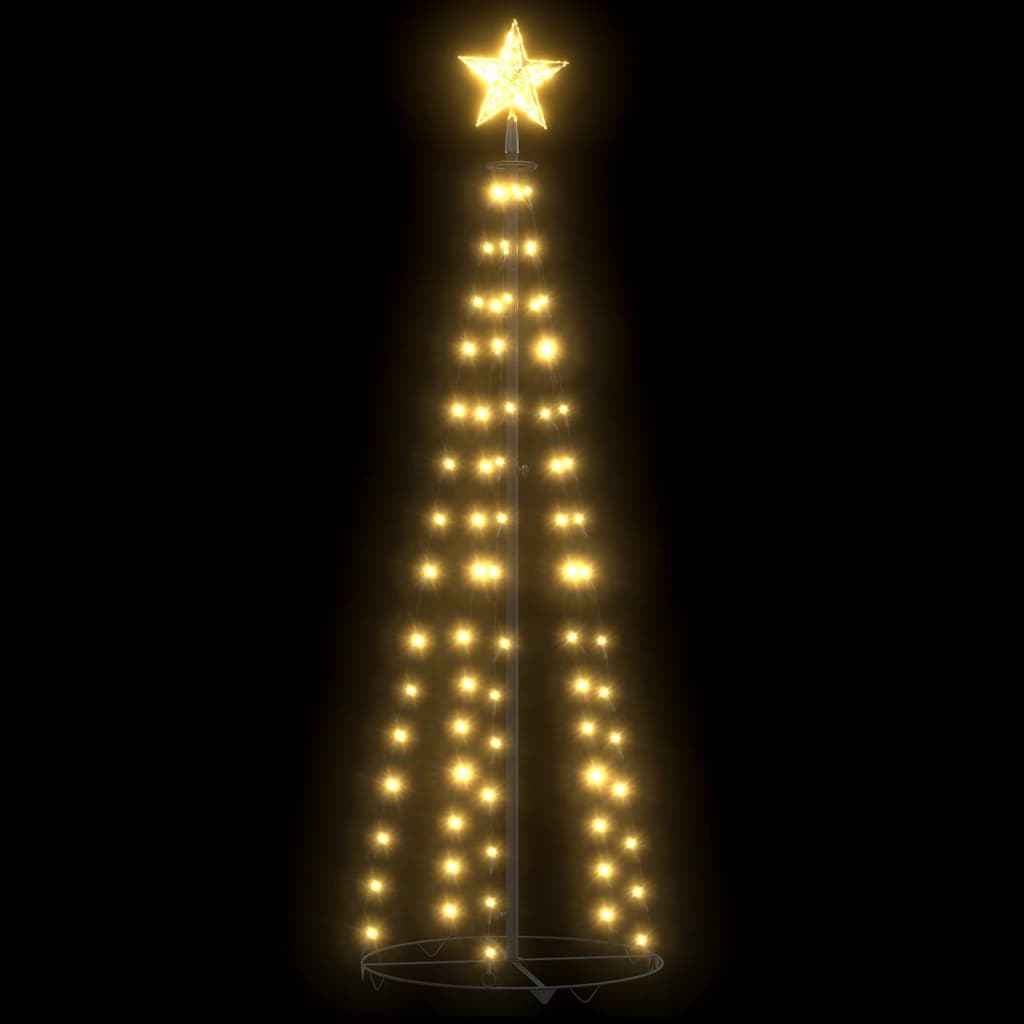 Albero di Natale a Cono con 70 LED Bianco Caldo 50x120 cm - homemem39