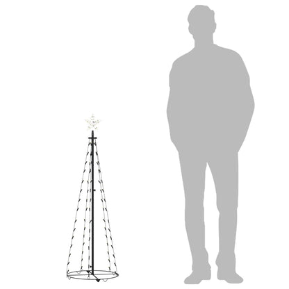 Albero di Natale a Cono con 70 LED Bianco Caldo 50x120 cm - homemem39