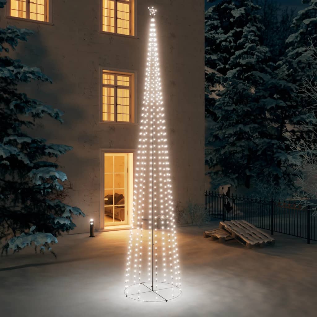 Albero di Natale a Cono con 752 LED Bianco Freddo 160x500 cm - homemem39