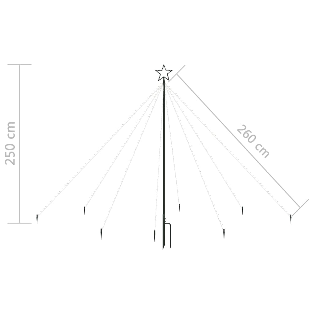 Albero di Natale Cascata Luci LED Interni Esterni 400 LED 2,5 m - homemem39