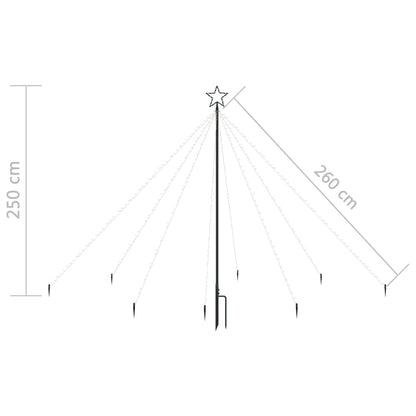 Albero di Natale Cascata Luci LED Interni Esterni 400 LED 2,5 m - homemem39