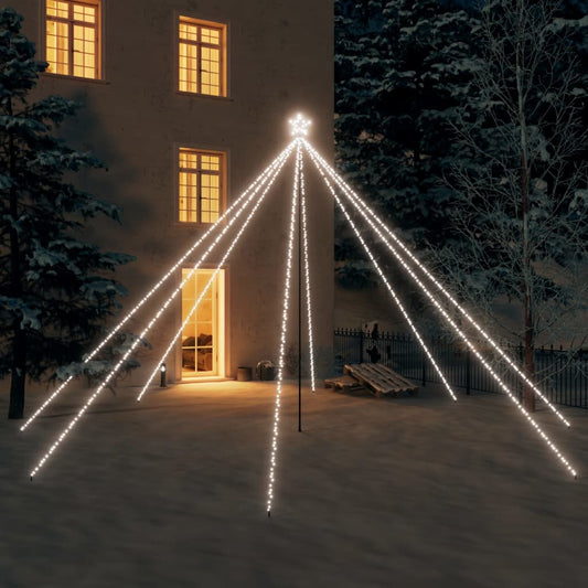 Luci per Albero Natale Interni Esterni 800 LED Bianco Freddo 5m - homemem39
