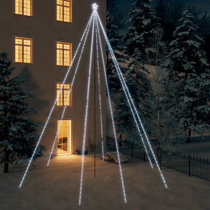 Luci Albero Natale Interni Esterni 1300 LED Bianco Freddo 8 m - homemem39