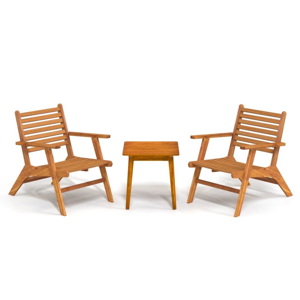 Set da Bistrot 3 pz in Legno Massello di Acacia - homemem39