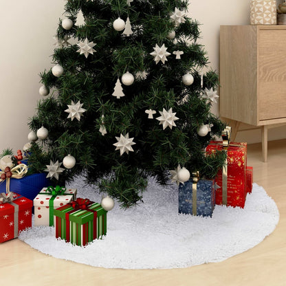 Gonna per Albero di Natale Bianca 90 cm in Similpelle - homemem39