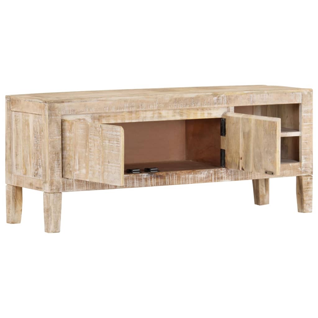 Mobile Porta TV 110x35x46 cm in Legno Massello di Mango - homemem39