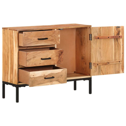 Credenza 88x30x73 cm in Legno Massello di Acacia - homemem39