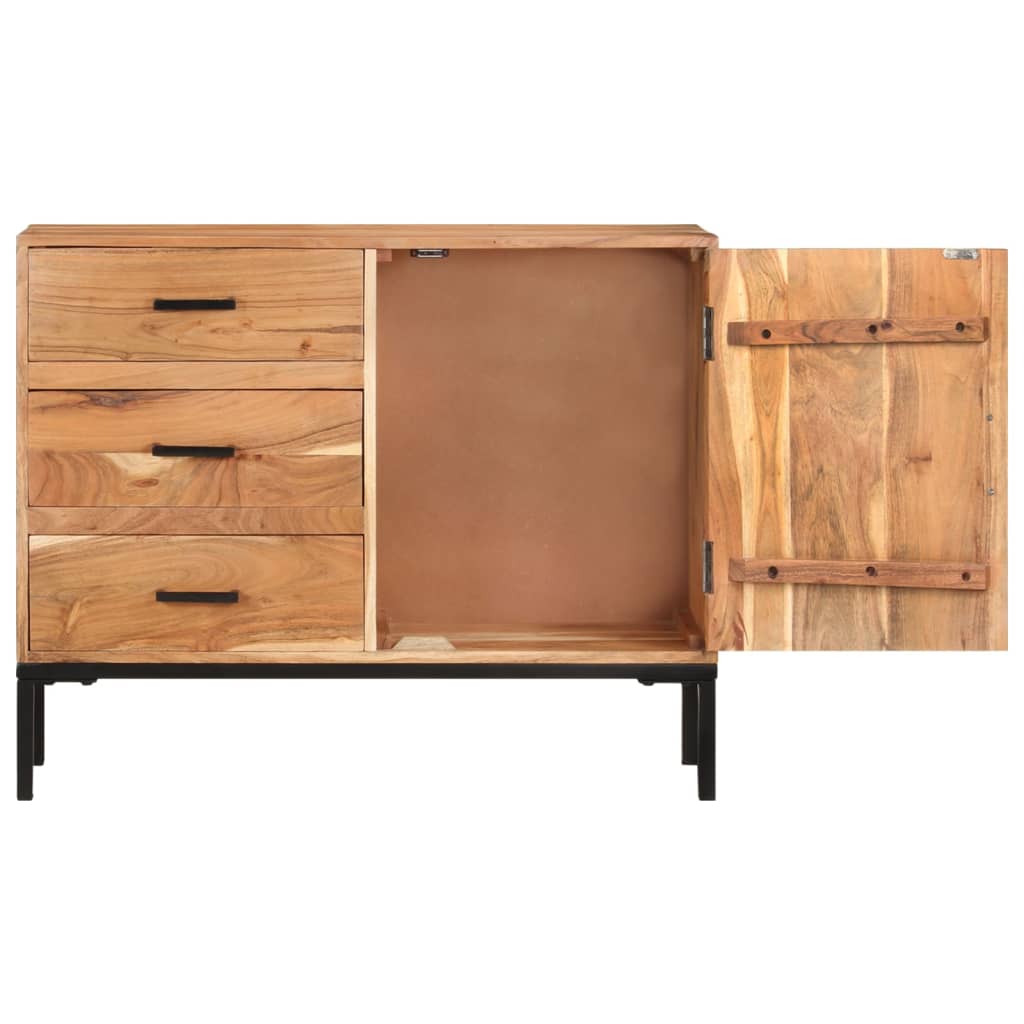 Credenza 88x30x73 cm in Legno Massello di Acacia - homemem39