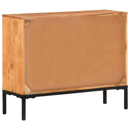 Credenza 88x30x73 cm in Legno Massello di Acacia - homemem39