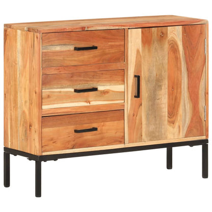 Credenza 88x30x73 cm in Legno Massello di Acacia - homemem39