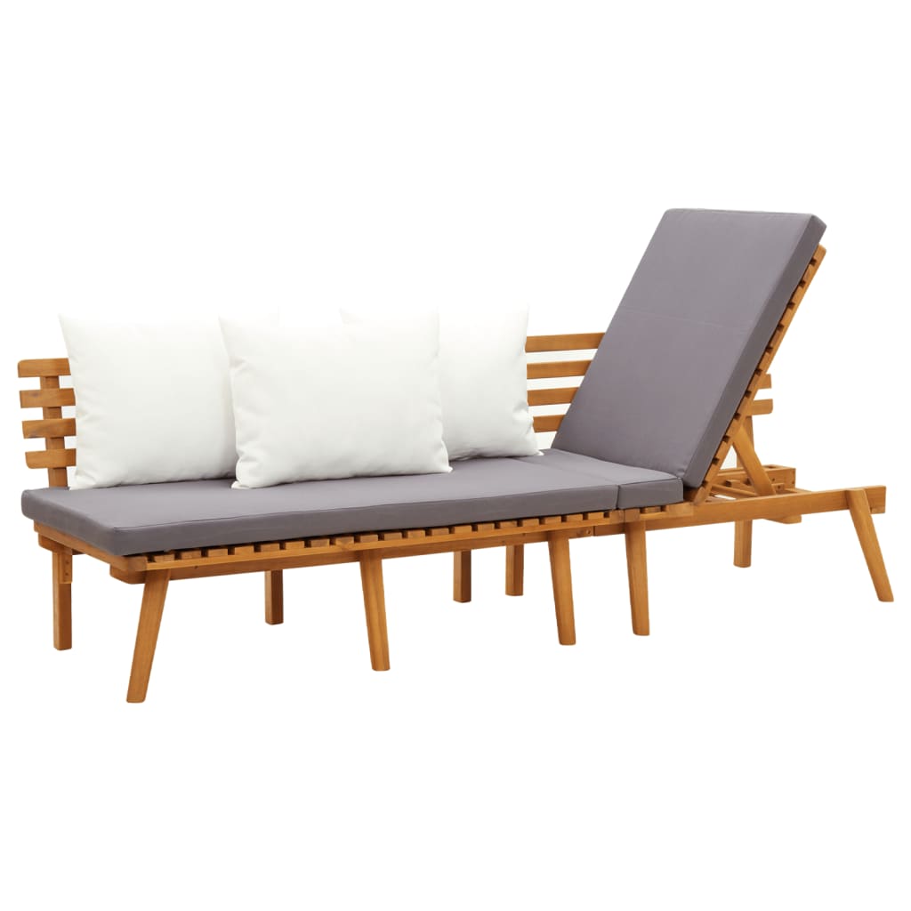 Divano Letto da Giardino 200x65 cm in Legno Massello di Acacia - homemem39