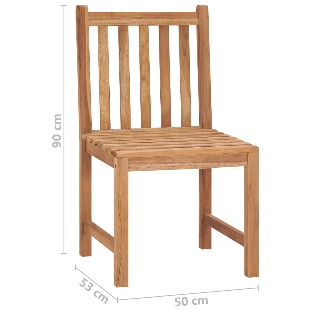 Sedie da Giardino 4 pz in Legno Massello di Teak - homemem39