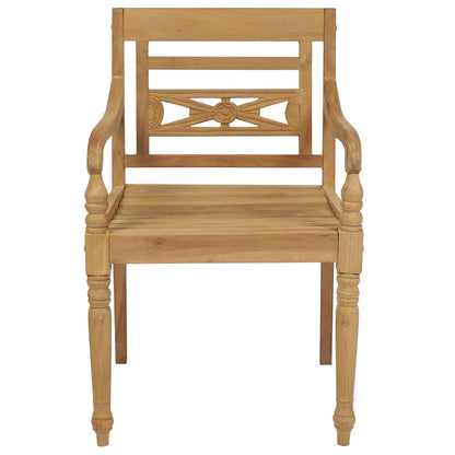 Sedie Batavia con Cuscini 6 pz in Legno Massello di Teak - homemem39