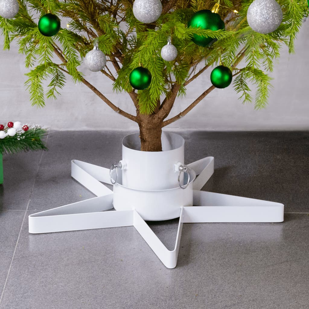 Base per Albero di Natale Bianca 47x47x13,5 cm - homemem39