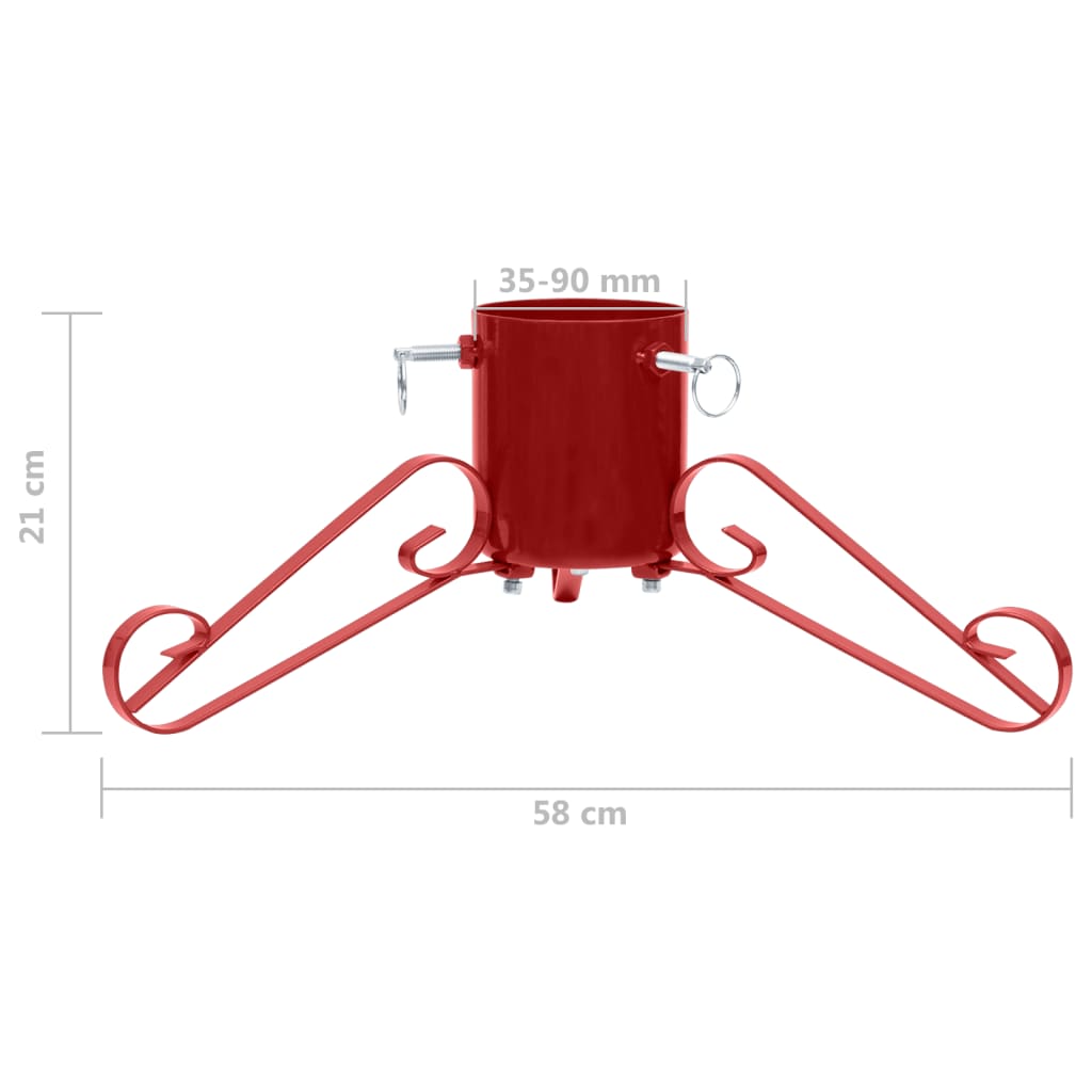 Base per Albero di Natale Rossa 58x58x21 cm - homemem39