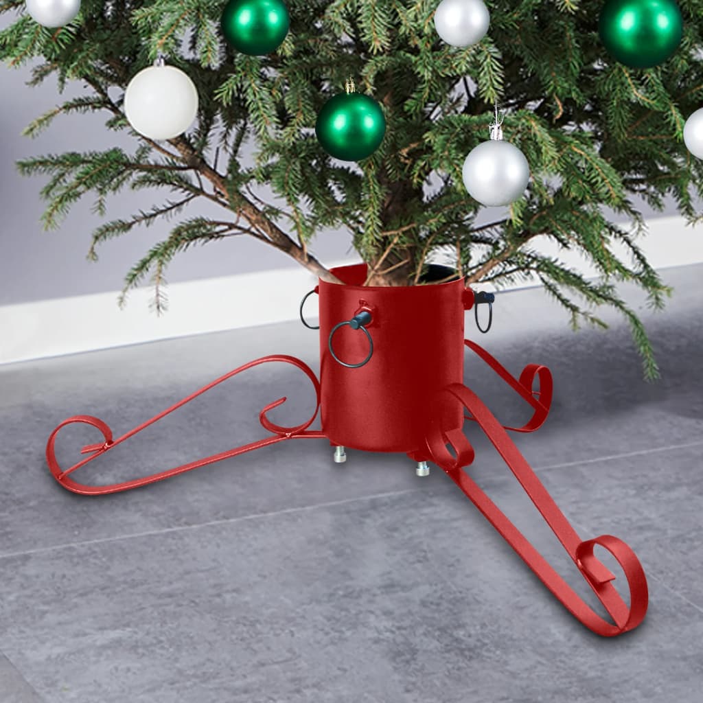 Base per Albero di Natale Rossa 58x58x21 cm - homemem39