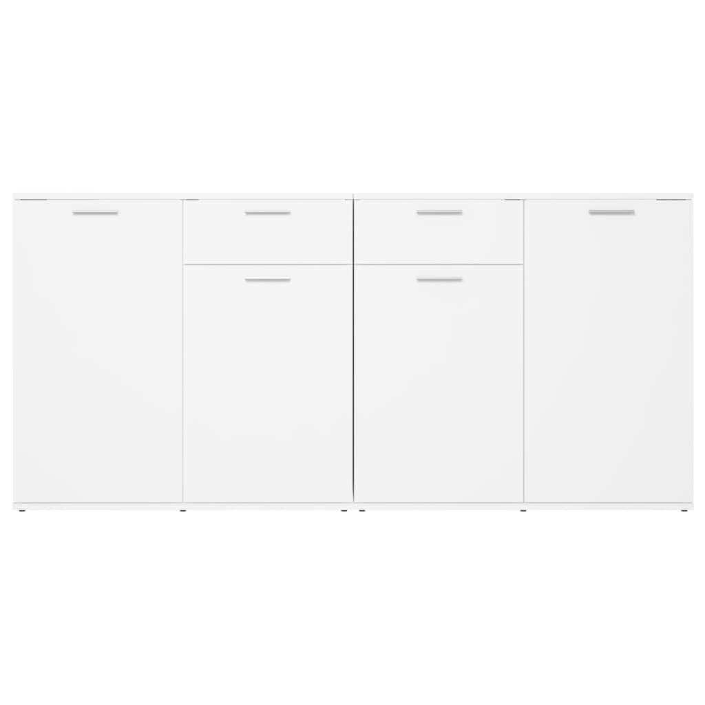 Credenza Bianca 160x36x75 cm in Truciolato - homemem39