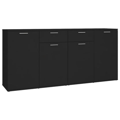 Credenza Nera 160x36x75 cm in Legno Multistrato - homemem39