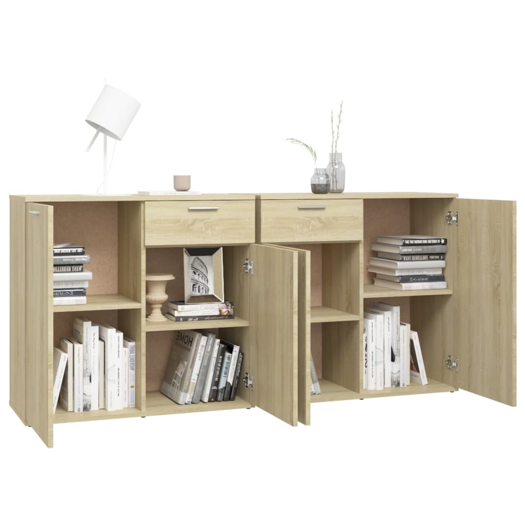 Credenza Rovere Sonoma 160x36x75 cm in Truciolato - homemem39