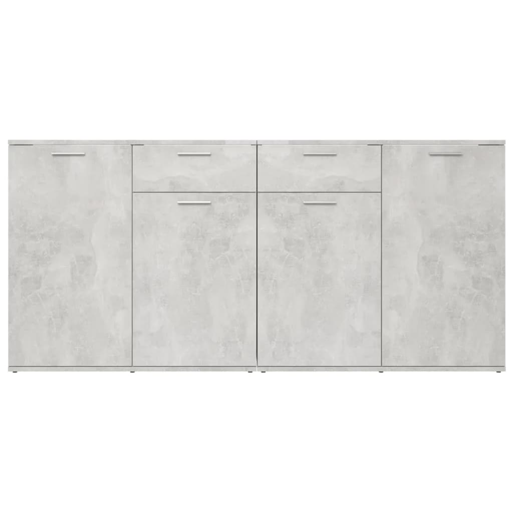 Credenza Grigio Cemento 160x36x75 cm in Truciolato - homemem39