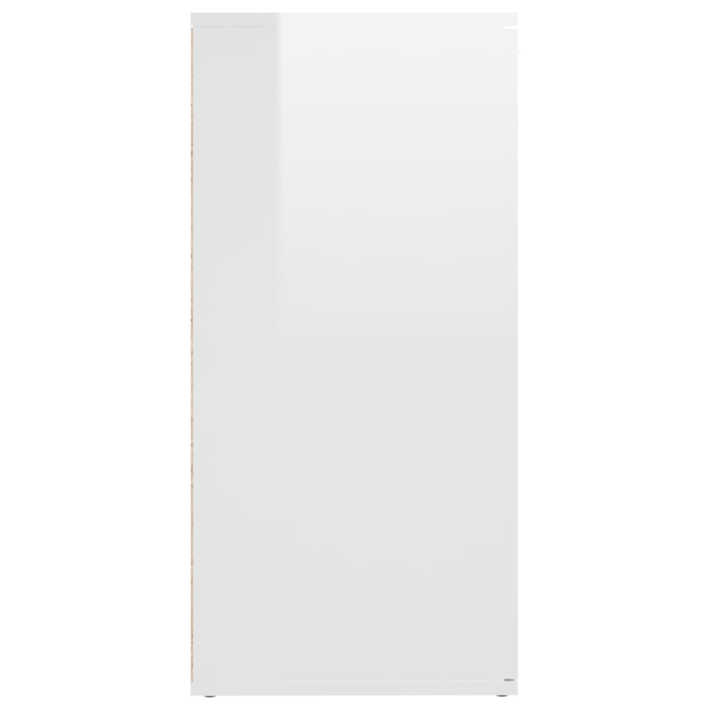 Credenza Bianco Lucido 160x36x75 cm in Truciolato - homemem39