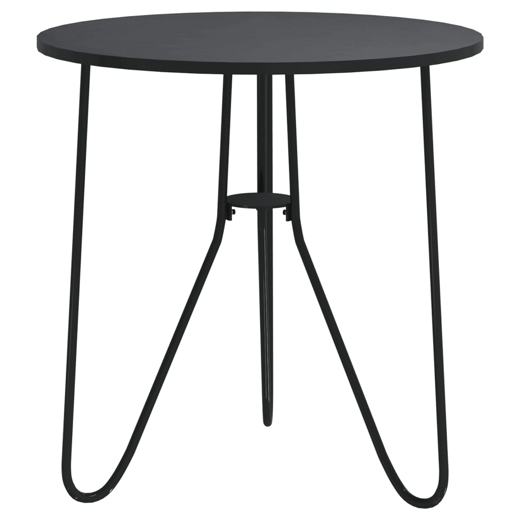 Tavolino da Salotto Nero 48 cm in MDF e Ferro - homemem39