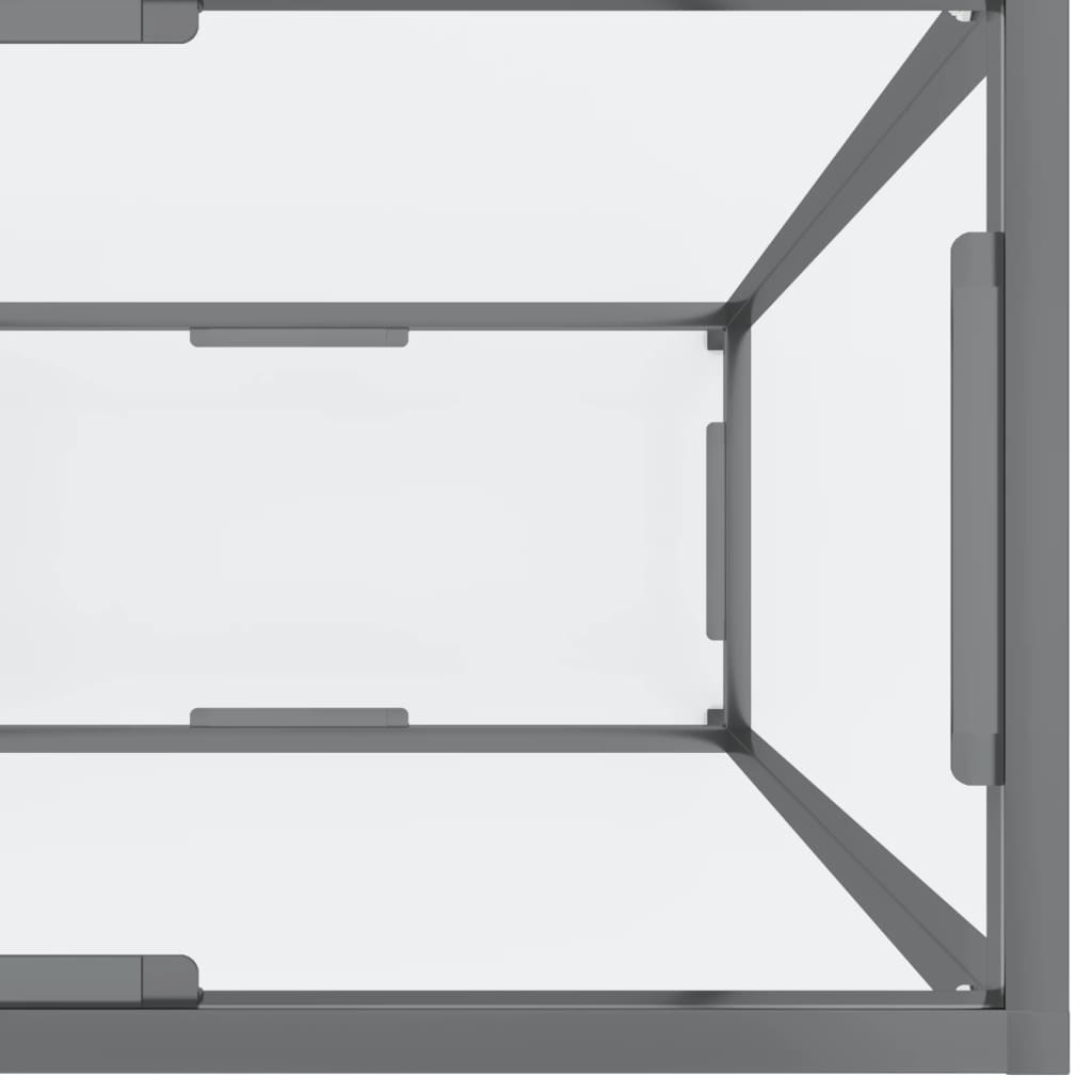 Tavolo Consolle Trasparente 140x35x75,5 cm in Vetro Temperato - homemem39