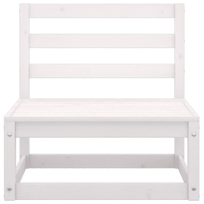 Set Divani da Giardino 3 pz Bianco in Legno Massello di Pino - homemem39