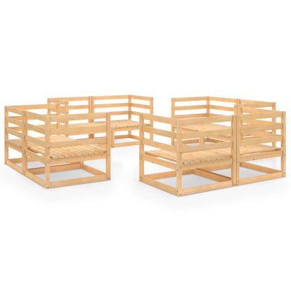 Set Divani da Giardino 8 pz in Legno Massello di Pino - homemem39